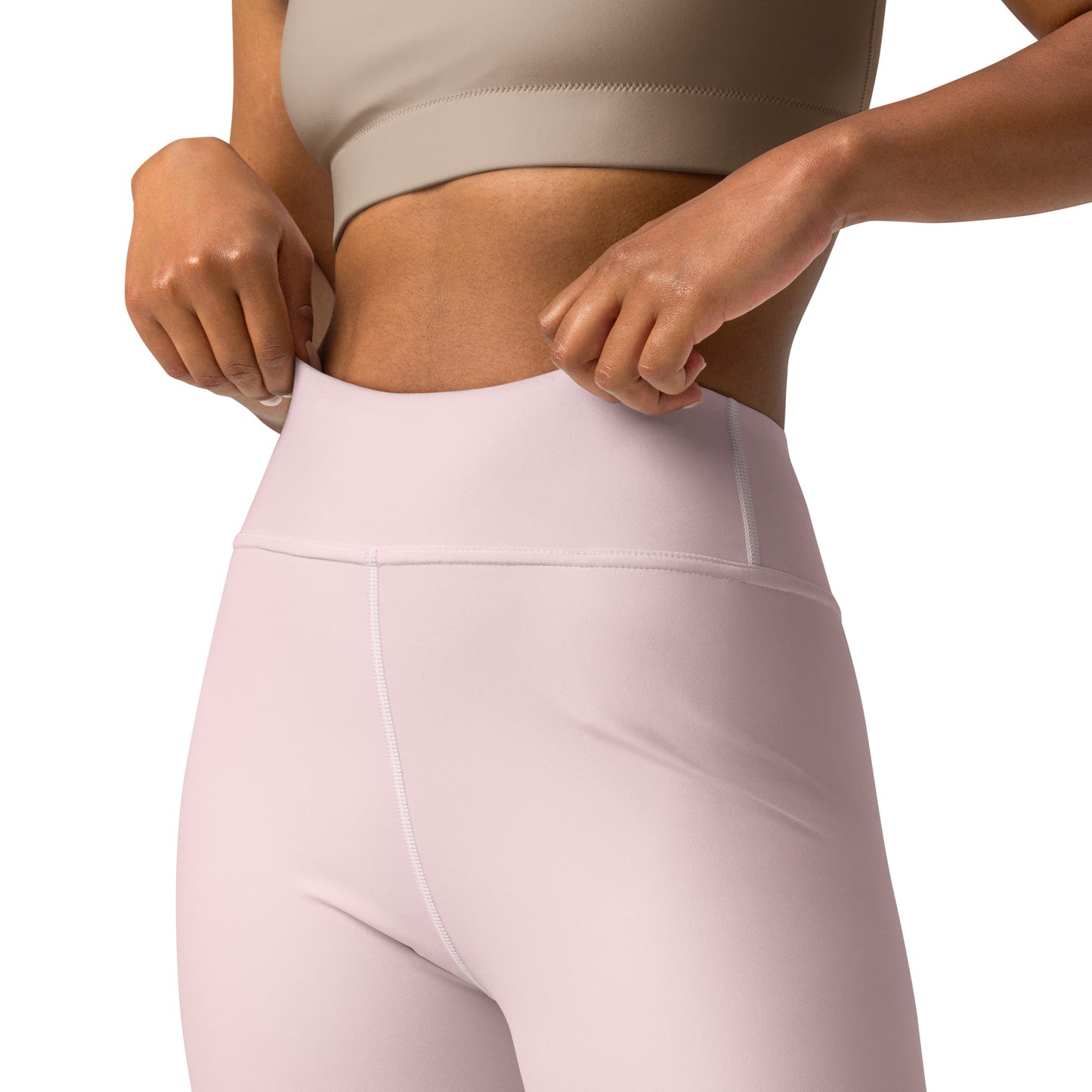 Pastel Pink High-Rise Yoga Leggings