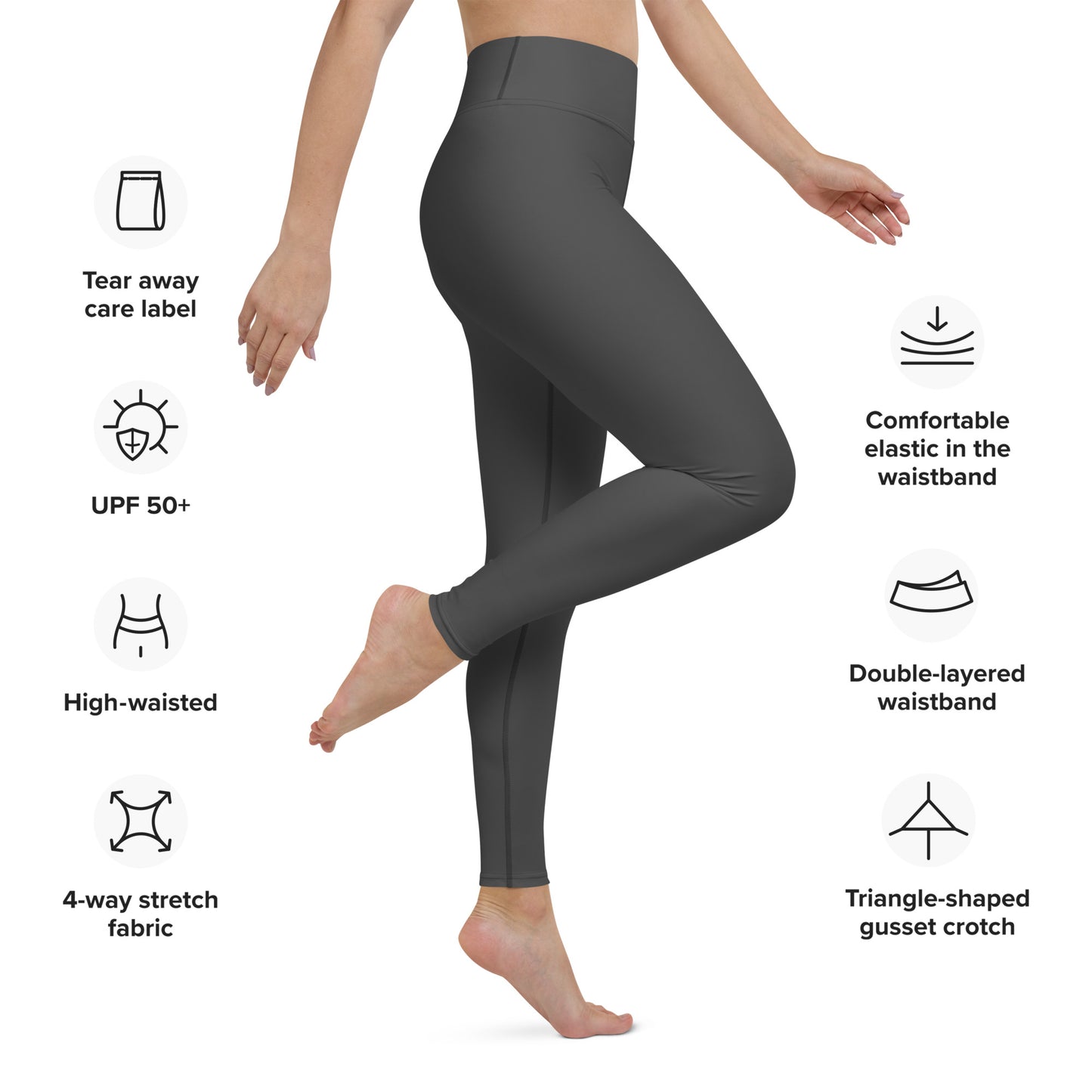 Charcoal High-Rise Yoga Leggings