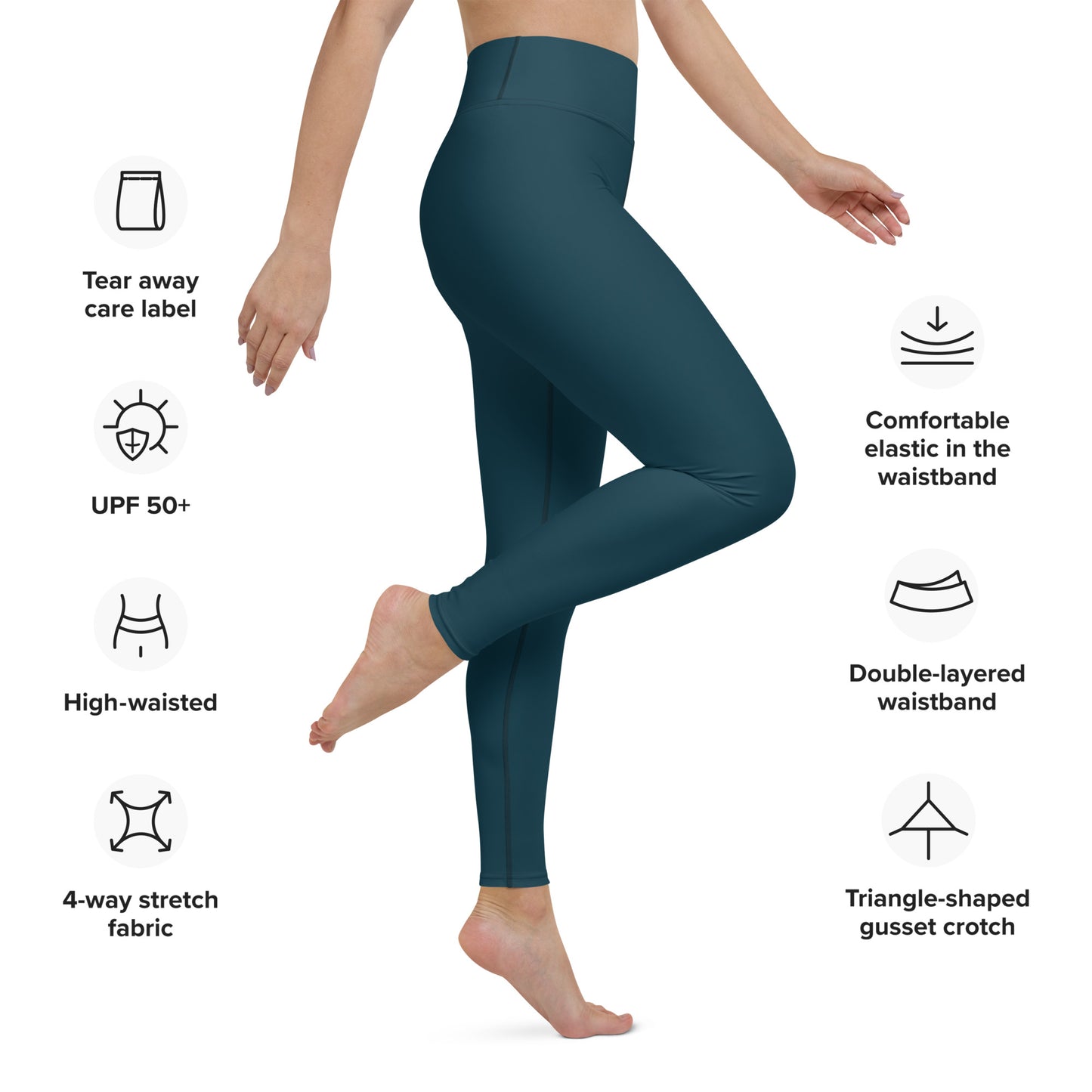 Petrol  Blue High-Rise Yoga Leggings