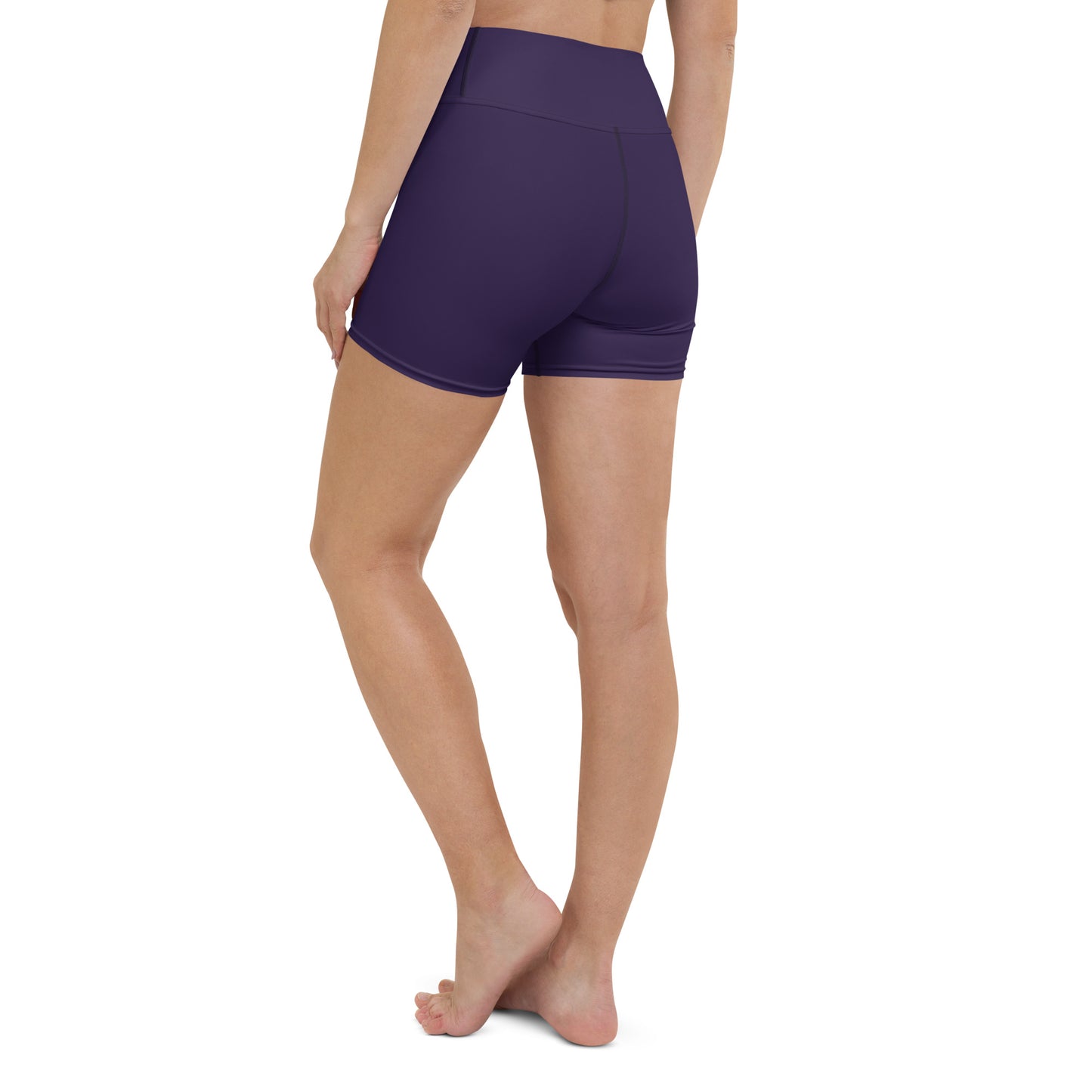 Dark Purple High-Rise Yoga Shorts