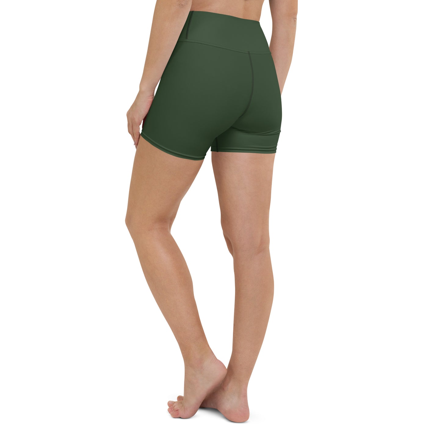 Forest Green High-Rise Yoga Shorts