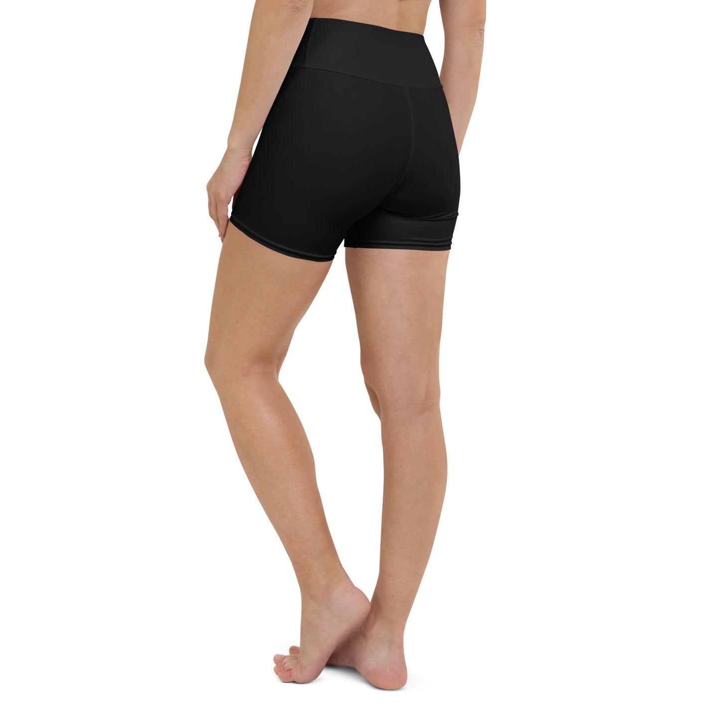 Black High-Rise Yoga Shorts