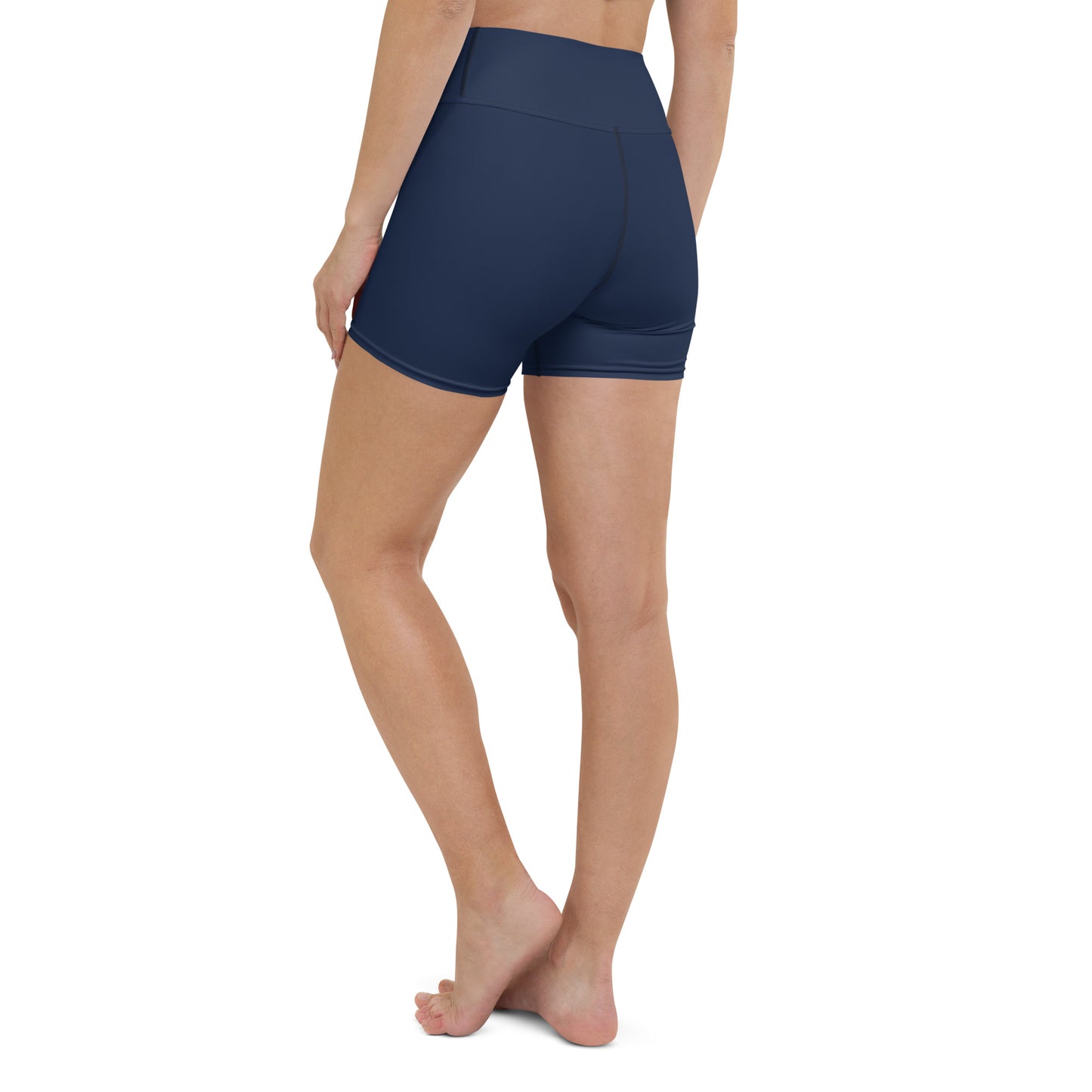 Navy High-Rise Yoga Shorts