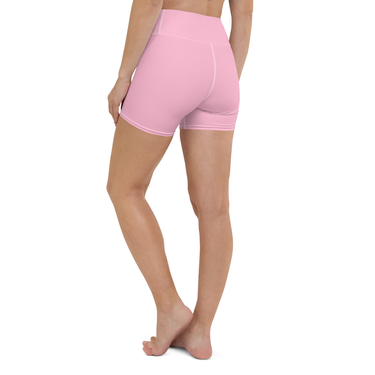 Light Pink High-Rise Yoga Shorts