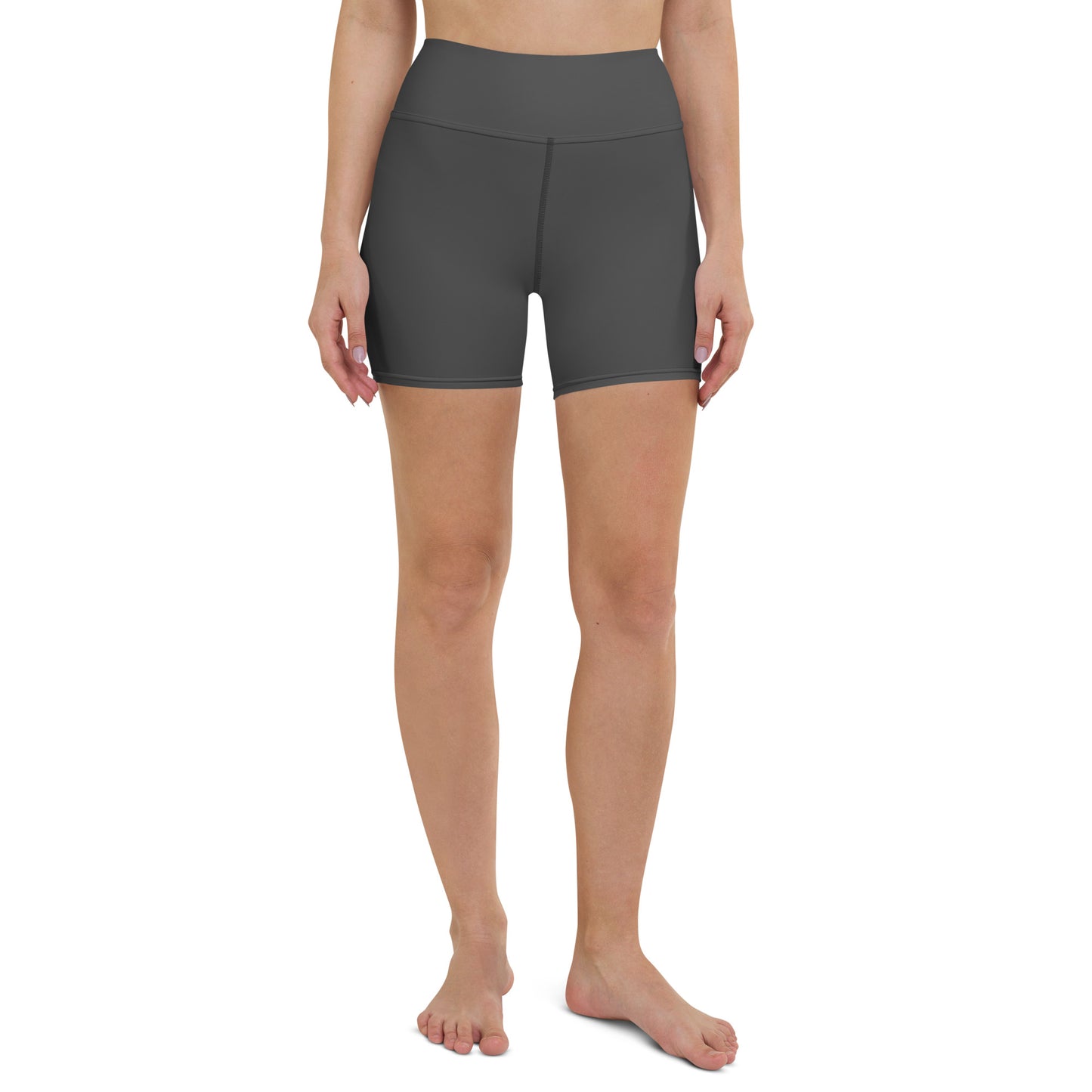 Charcoal High-Rise Yoga Shorts