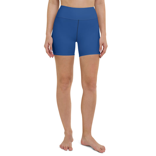 Royal Blue High-Rise Yoga Shorts