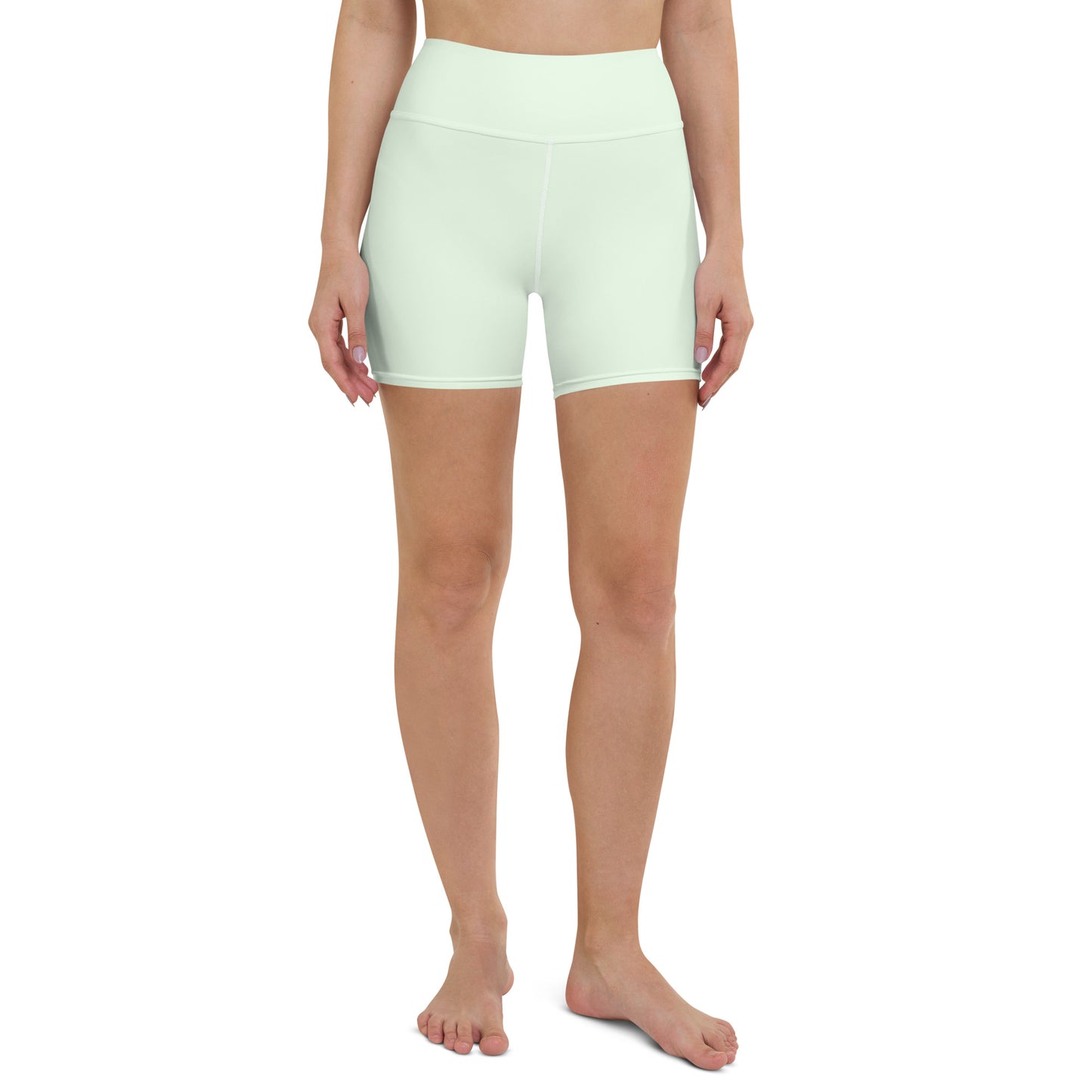 Pastel Mint High-Rise Yoga Shorts