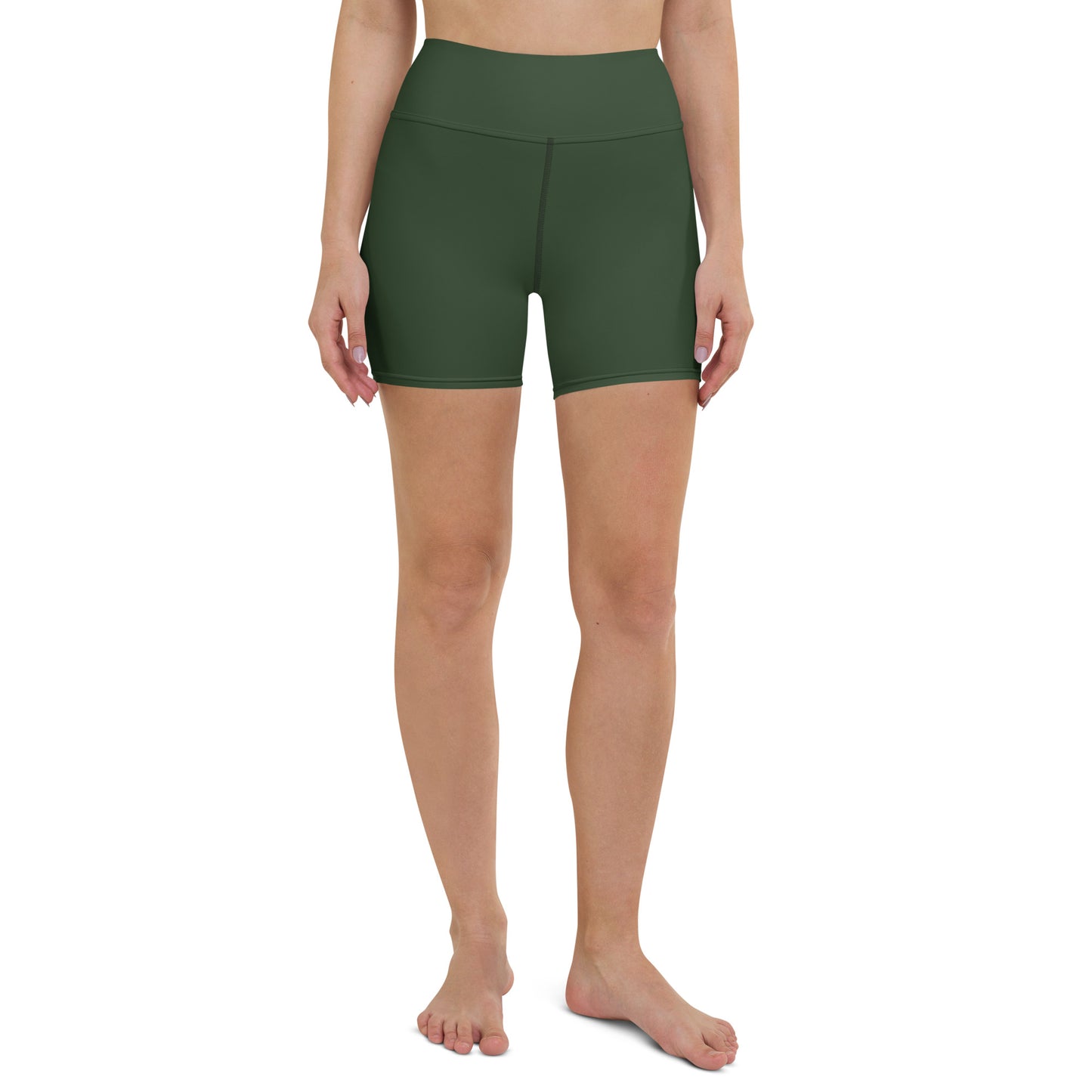 Forest Green High-Rise Yoga Shorts