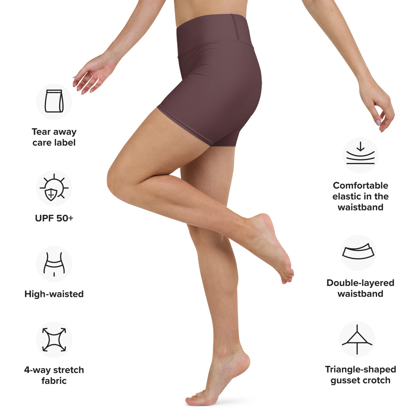 Espresso High-Rise Yoga Shorts