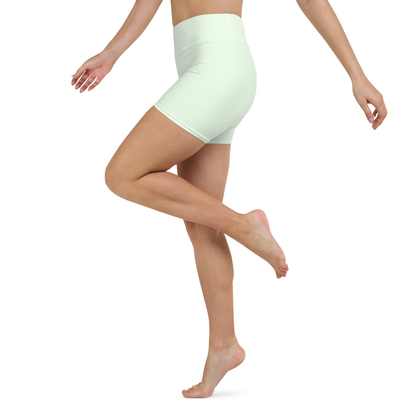 Pastel Mint High-Rise Yoga Shorts