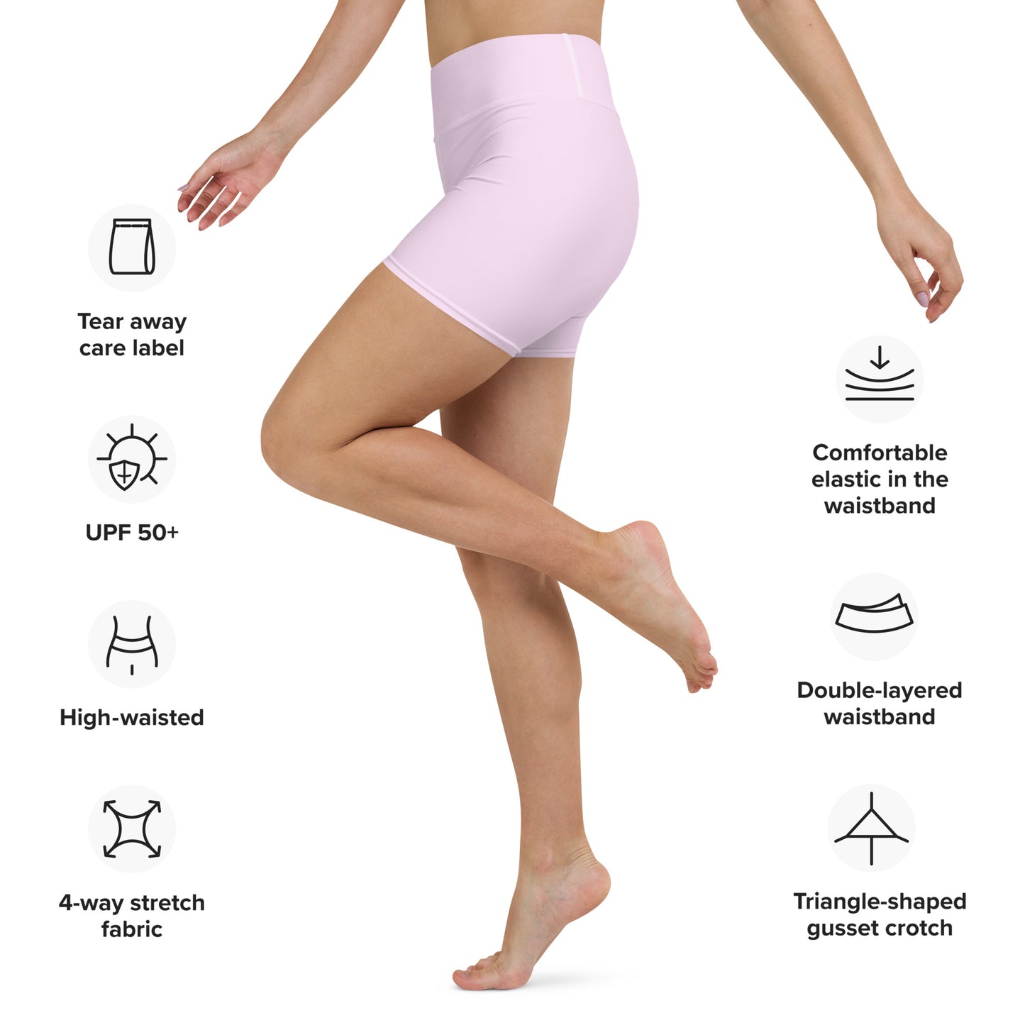 Lilac High-Rise Yoga Shorts