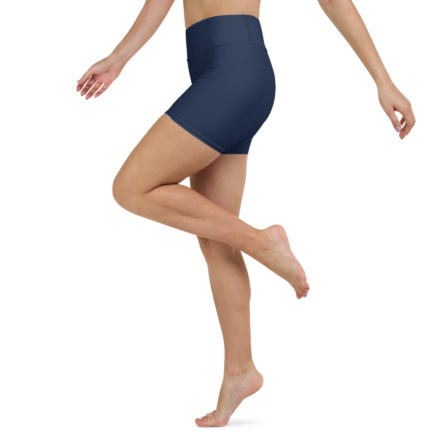 Navy High-Rise Yoga Shorts