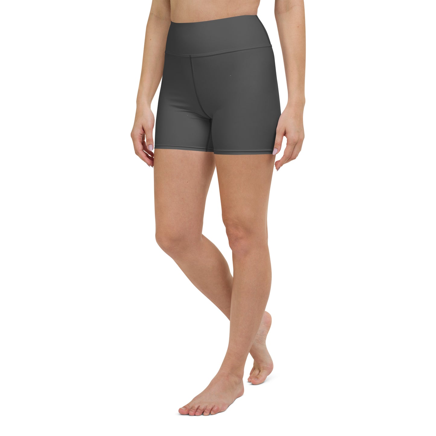 Charcoal High-Rise Yoga Shorts