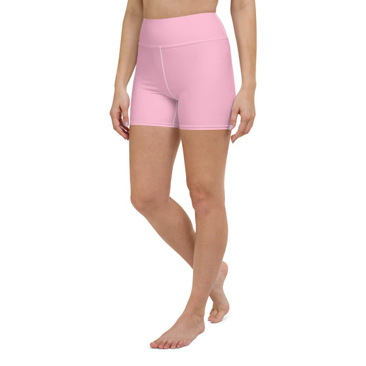 Light Pink High-Rise Yoga Shorts