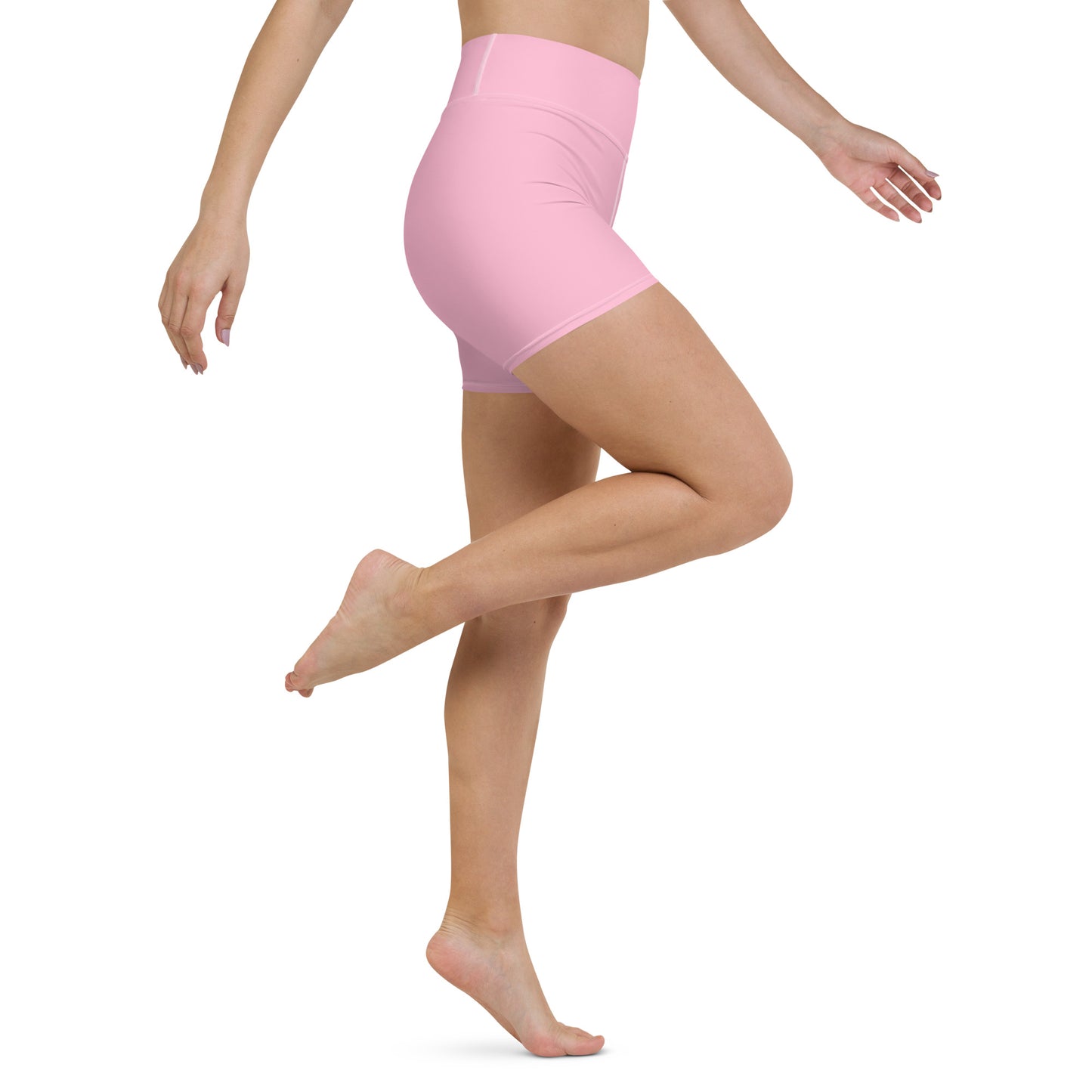 Light Pink High-Rise Yoga Shorts