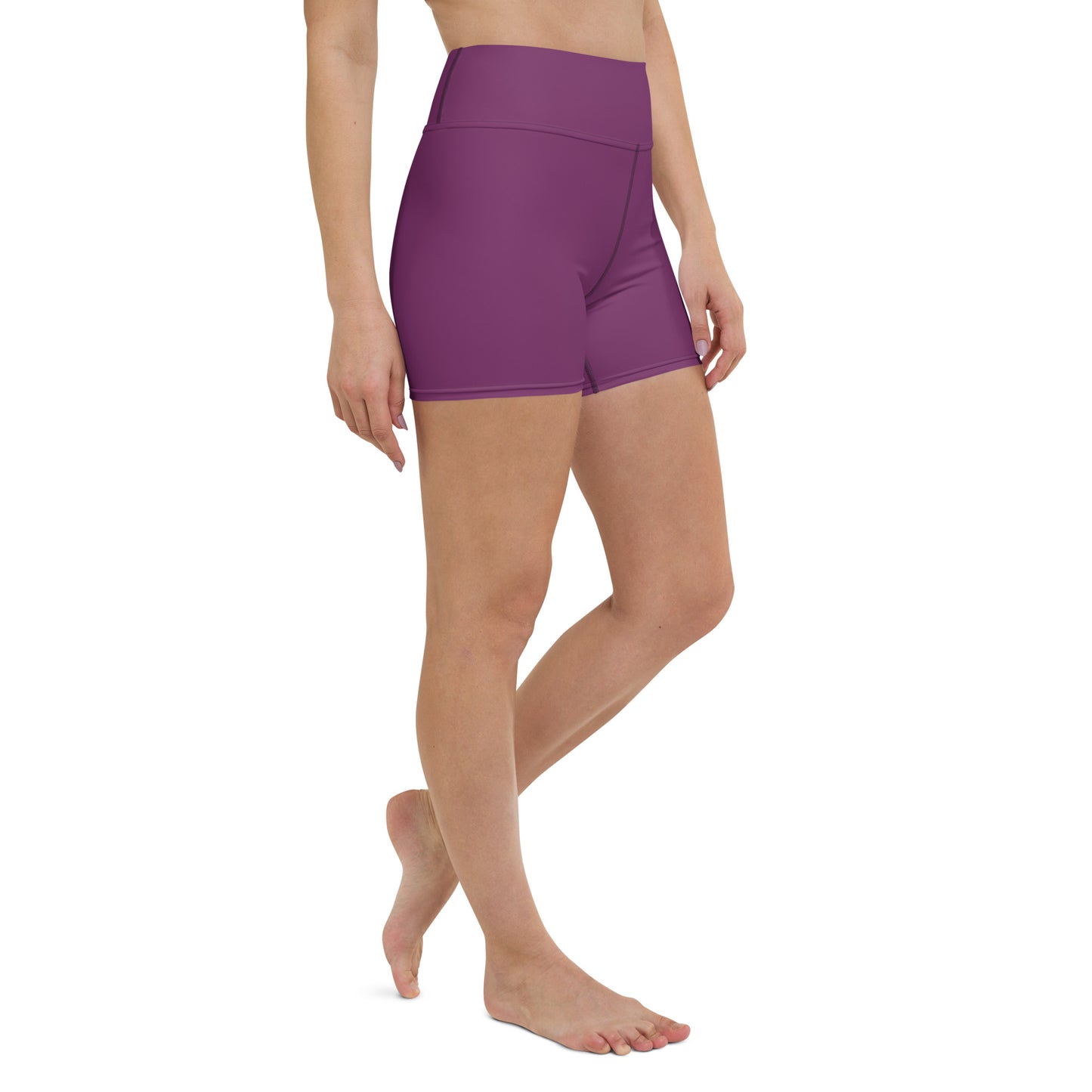 Magenta Purple High-Rise Yoga Shorts