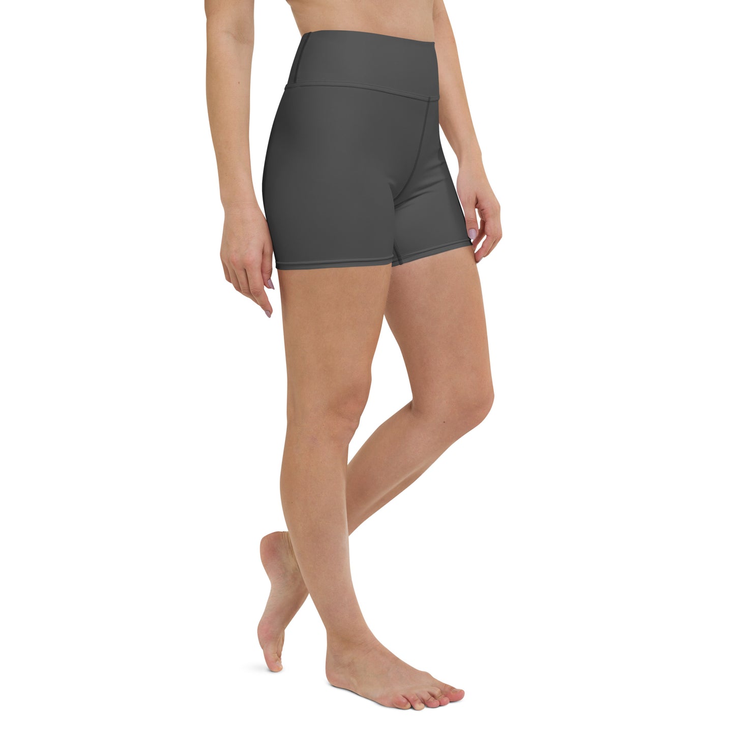 Charcoal High-Rise Yoga Shorts