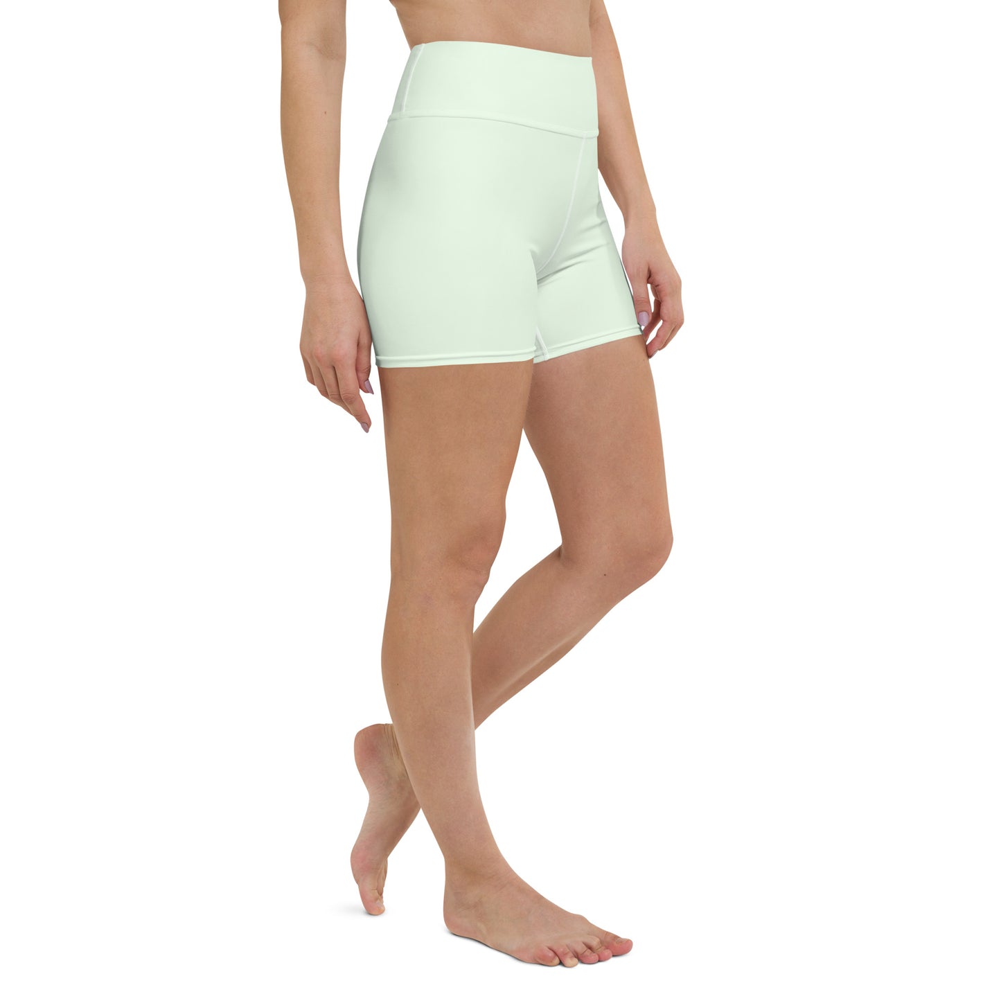 Pastel Mint High-Rise Yoga Shorts