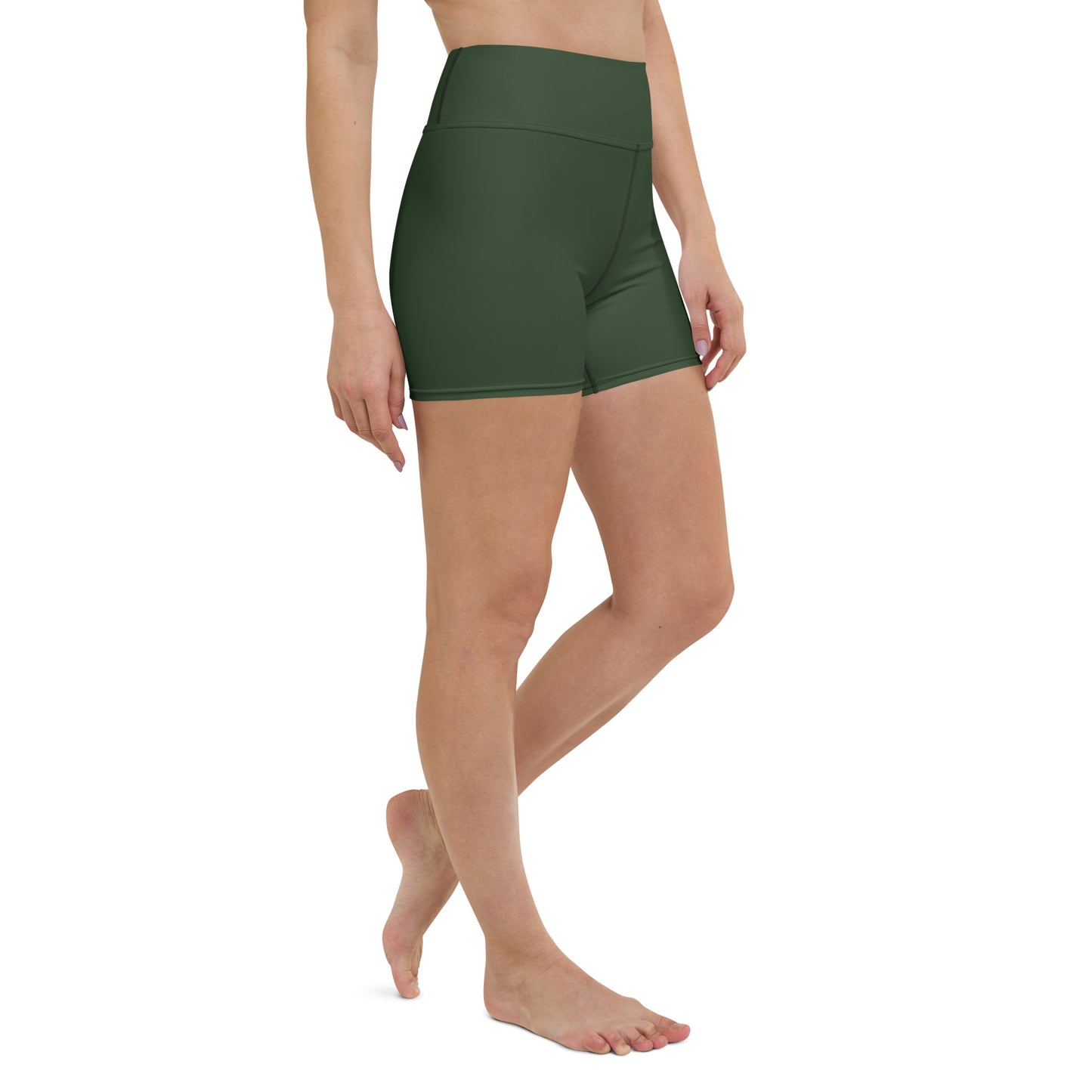 Forest Green High-Rise Yoga Shorts