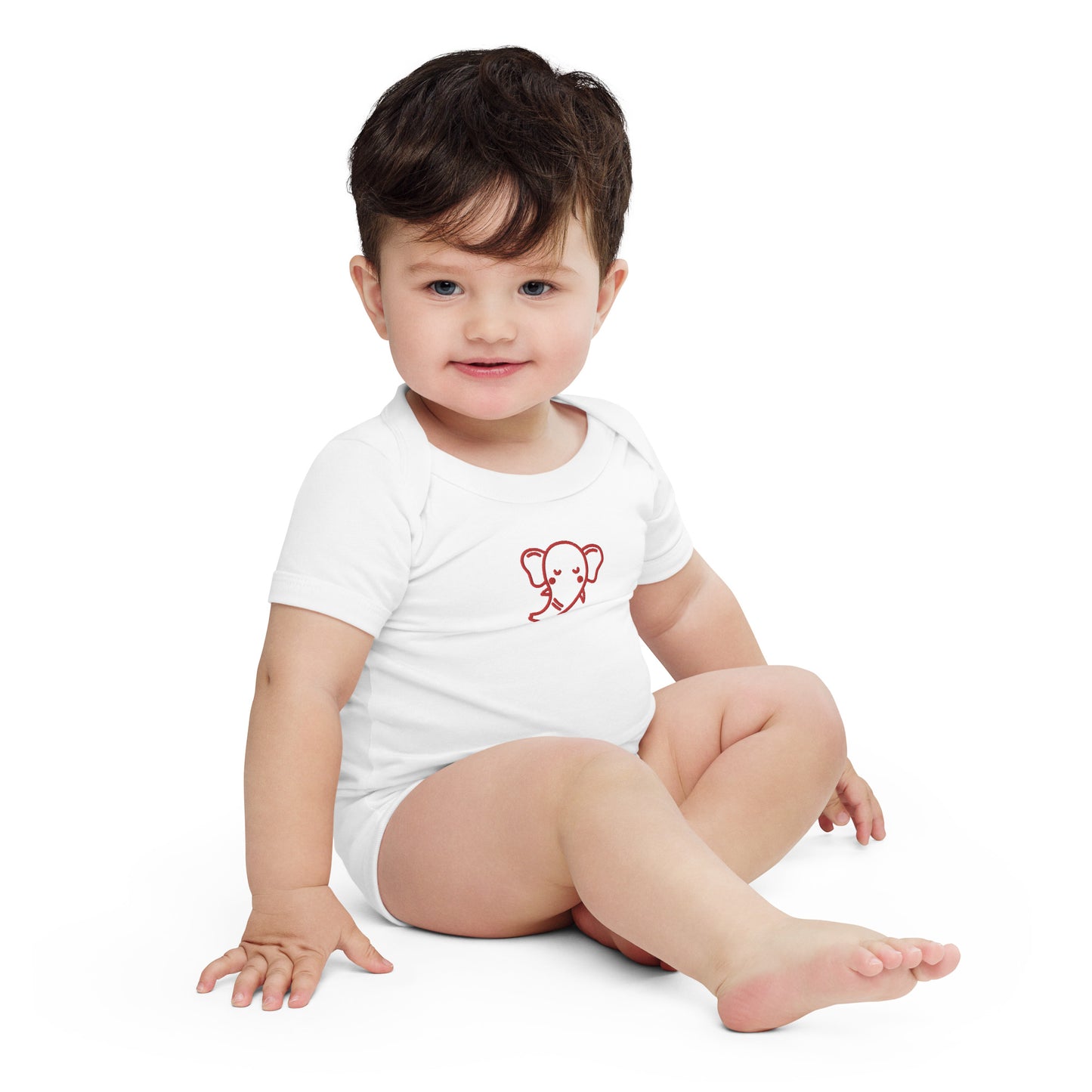 Elephant Baby Short Sleeve One Piece