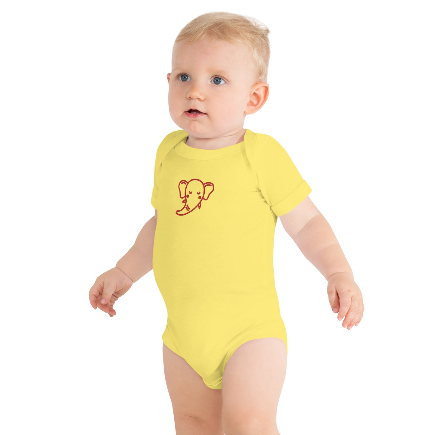 Elephant Baby Short Sleeve One Piece