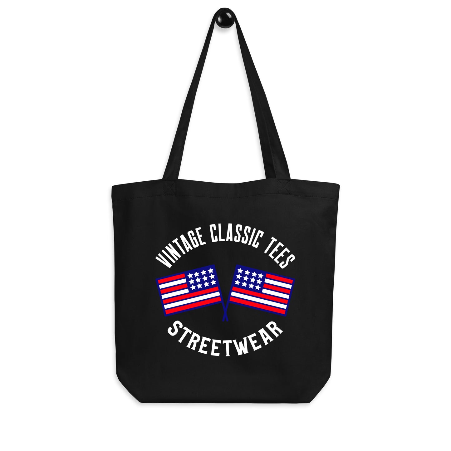 100% Organic Cotton Black Tote Bag