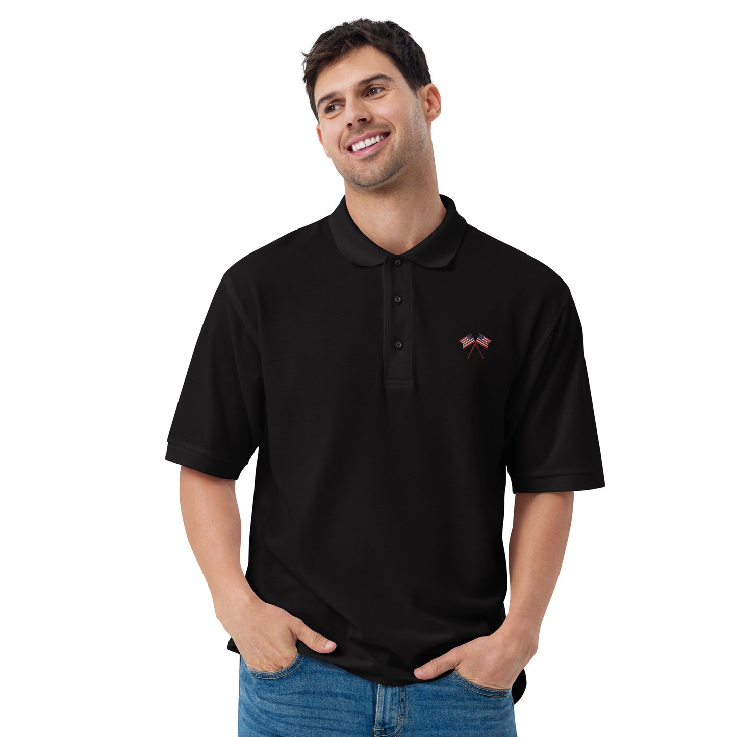 American Flag Men's Premium Polo