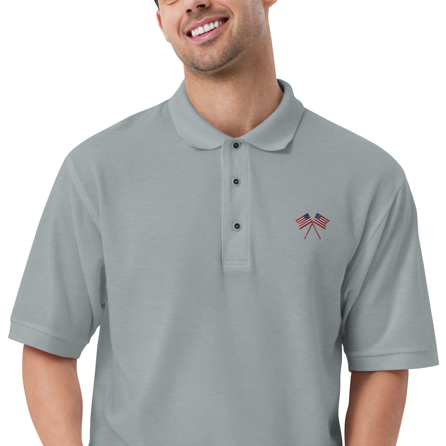 American Flag Men's Premium Polo