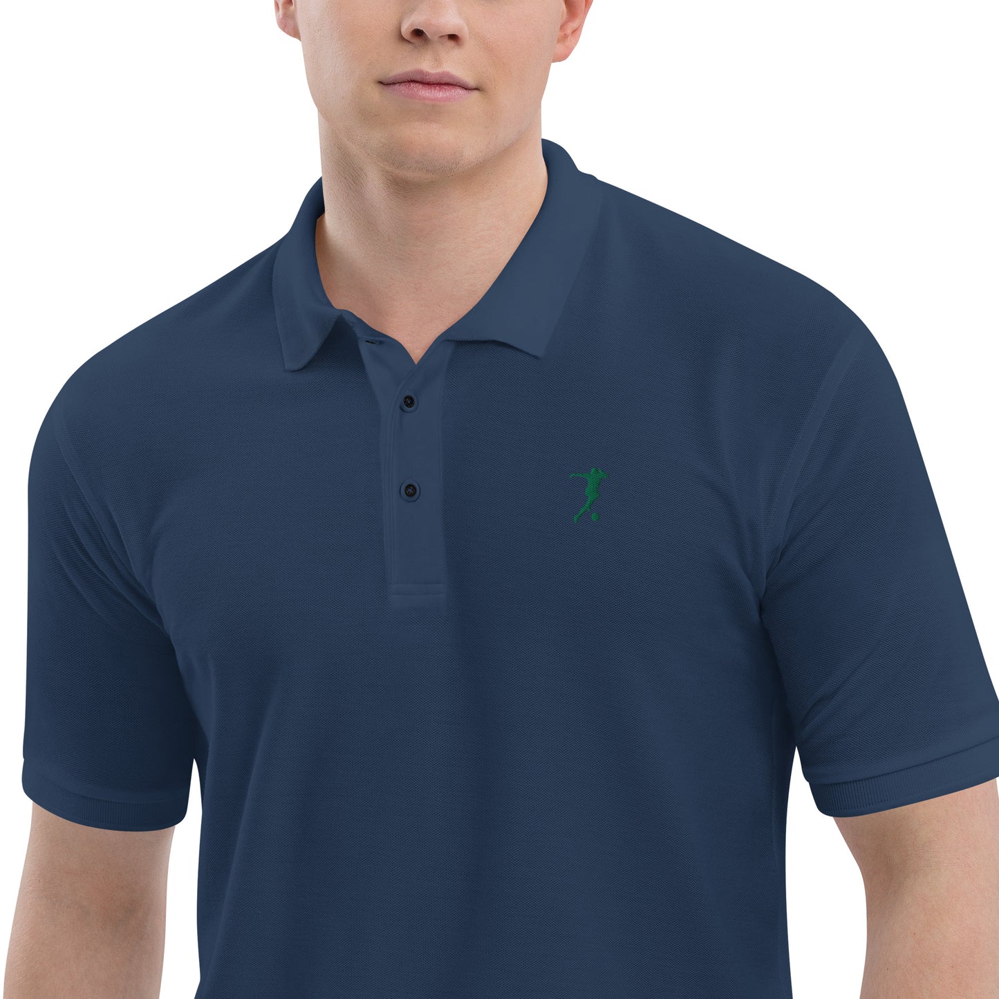 Soccer Player Men's Premium Polo