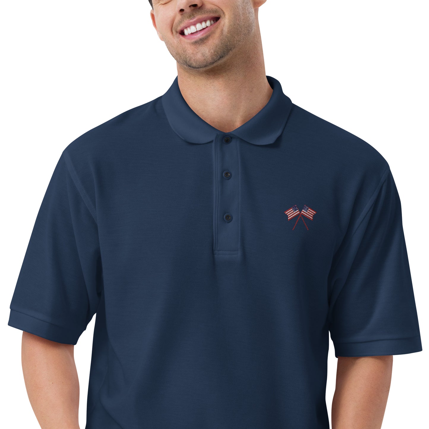 American Flag Men's Premium Polo