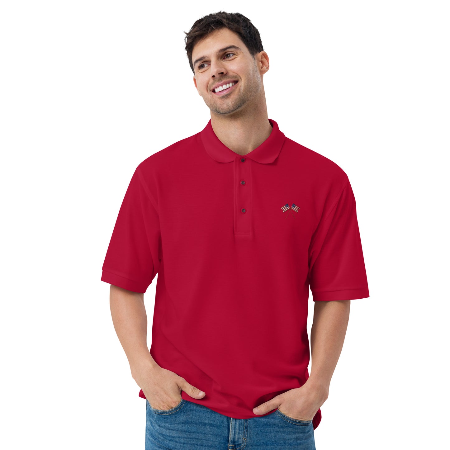 American Flag Men's Premium Polo