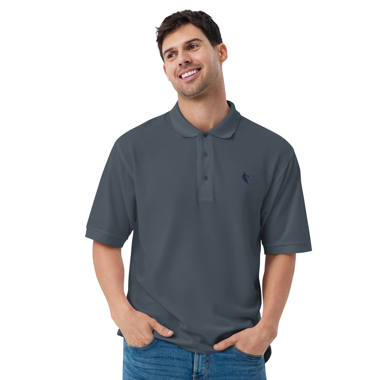 Basketball Player Men's Premium Polo