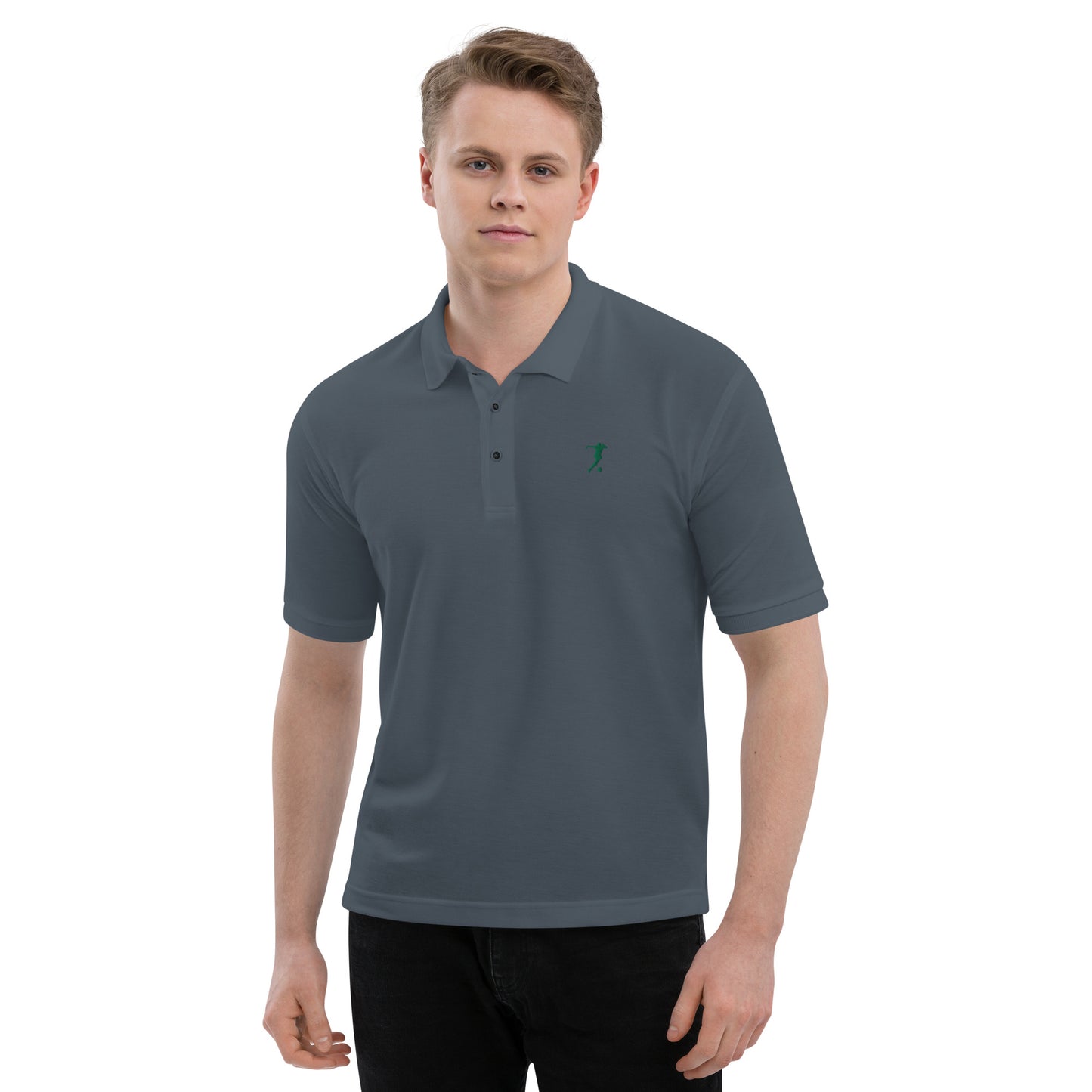 Soccer Player Men's Premium Polo