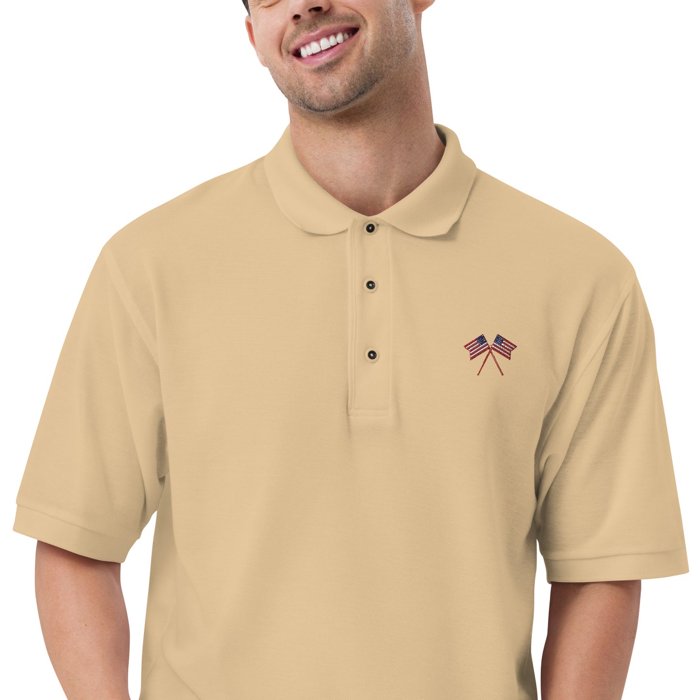 American Flag Men's Premium Polo