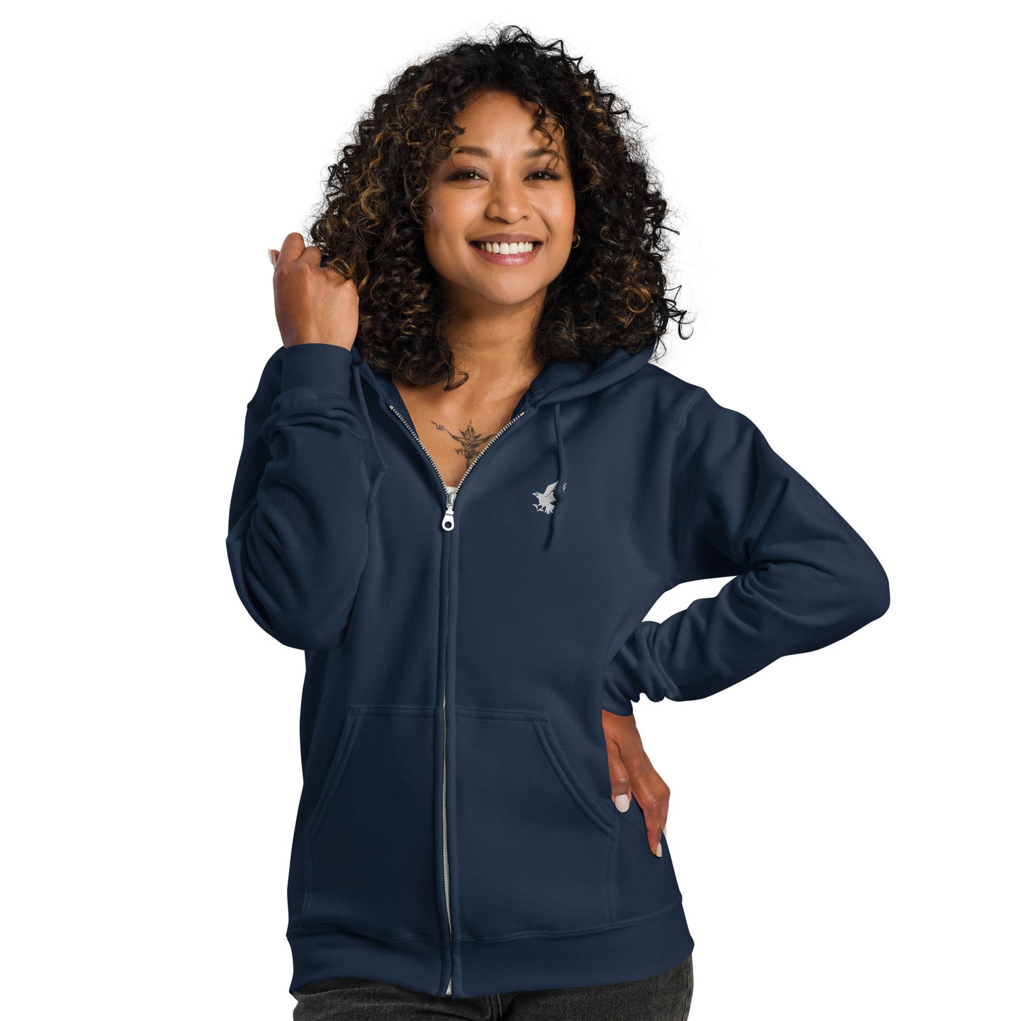 US Eagle Fleece Zip Hoodie