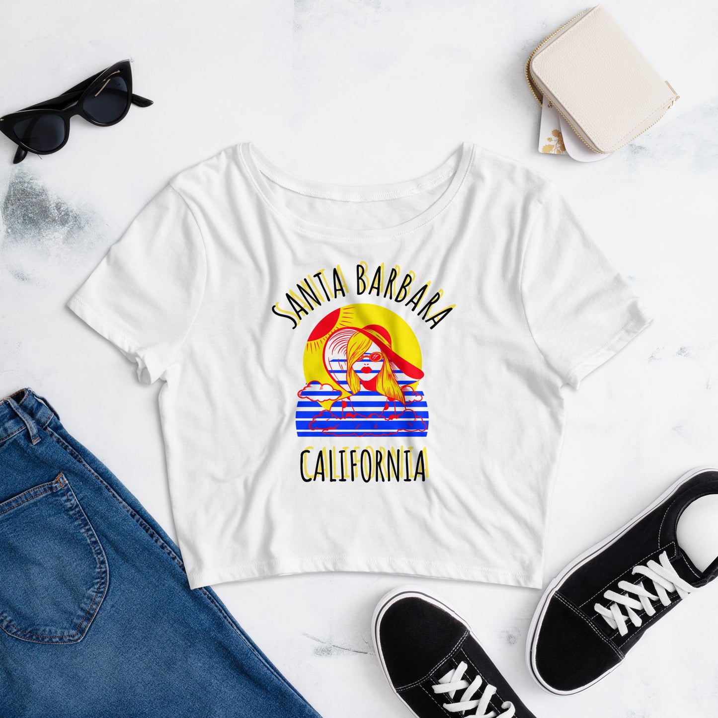 Santa Barbara Women’s Crop Tee