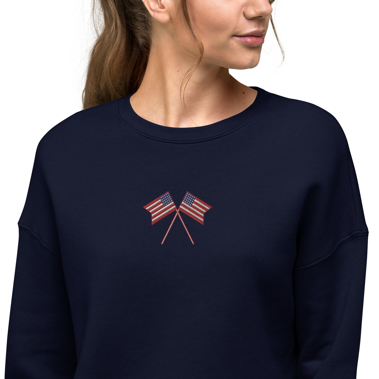 American Flag Crop Sweatshirt