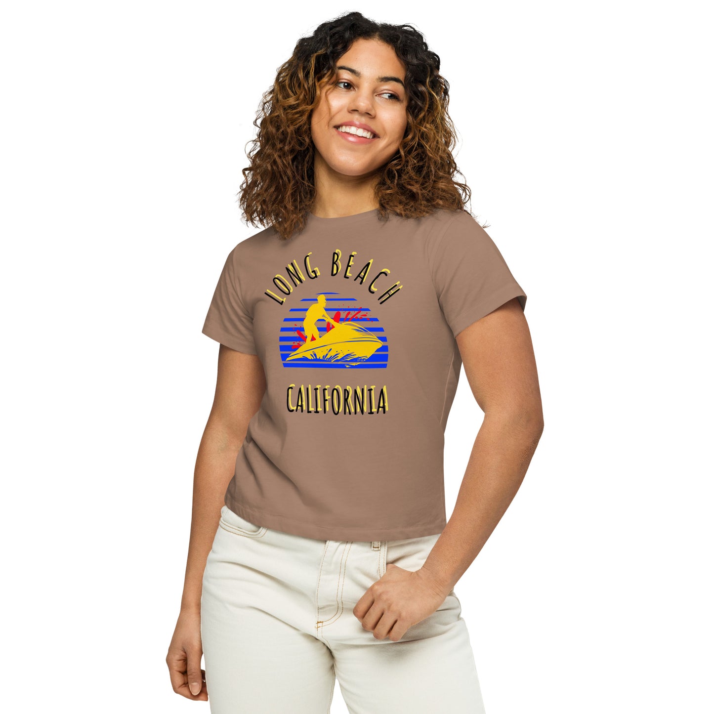 Long Beach Women’s High-Waisted T-Shirt