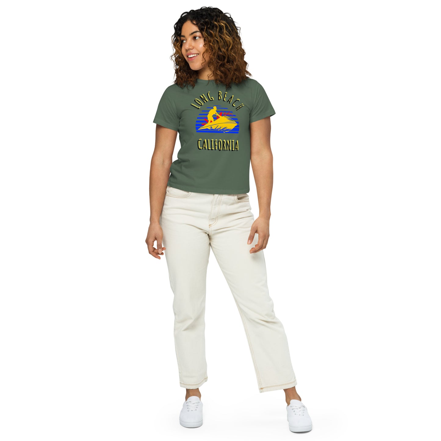 Long Beach Women’s High-Waisted T-Shirt