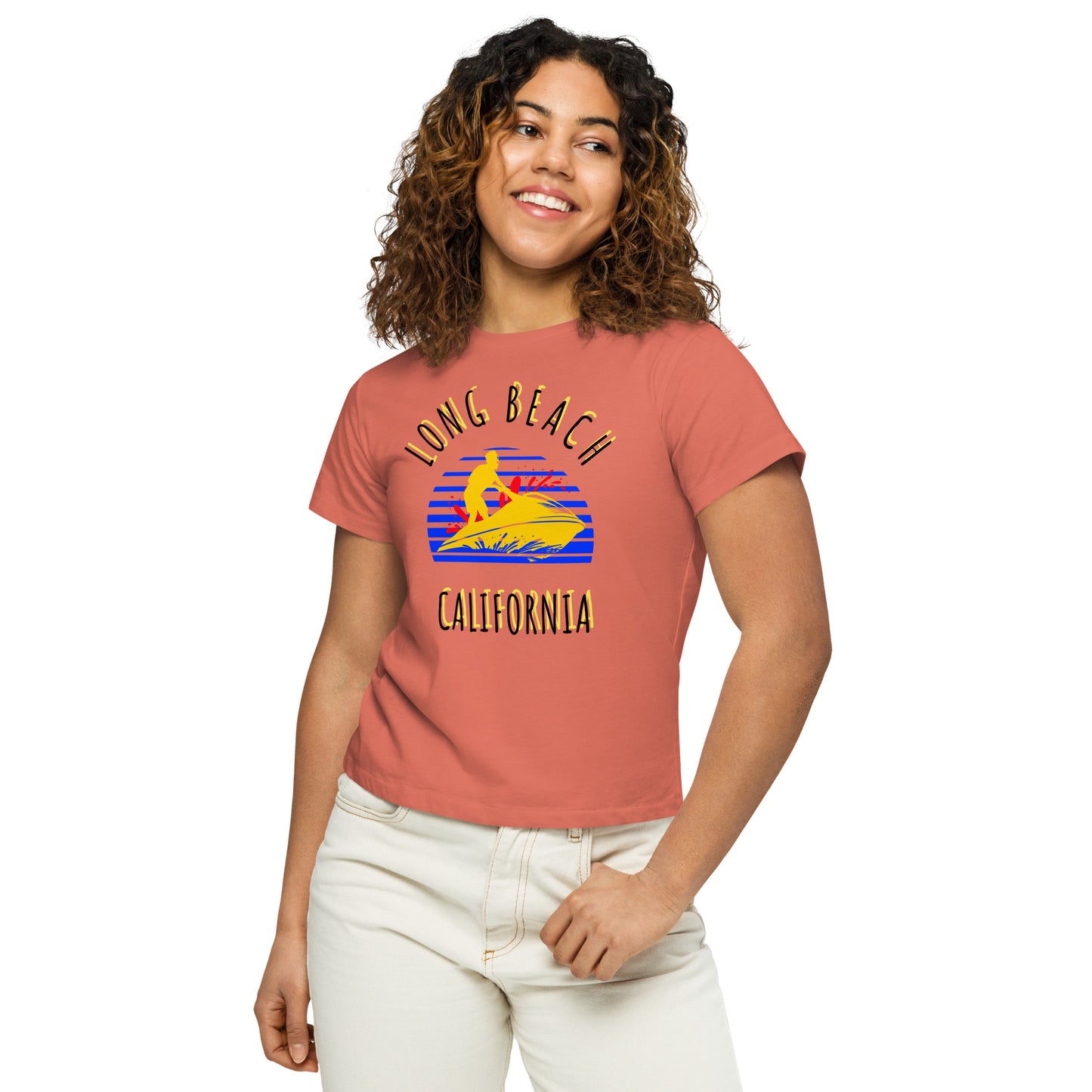 Long Beach Women’s High-Waisted T-Shirt